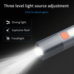 Hot Sale High Power LED Portable Multifunction Cob Zoomable USB Rechargeable Waterproof Mini Light Torch Flashlight - Image 4