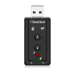 Mini USB 2.0 3D Virtual 480Mbps External 7.1 Channel Audio Sound Card Adapter- black - Image 3
